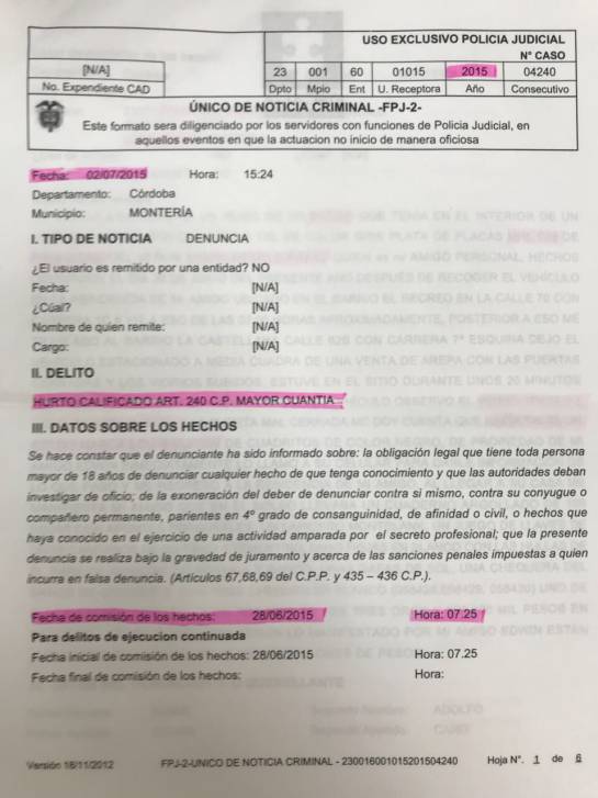Edwin Besaile Fiscalía: A Edwin Besaile también lo robaron y piden a la Fiscalía investigar