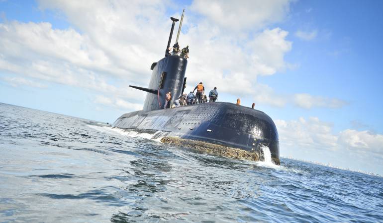 Fotografía sin fecha cedida por la Armada Argentina que muestra el submarino de la Armada desaparecido.