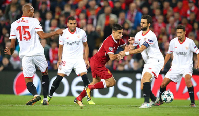 Sevilla y Liverpool irán por el liderato del grupo E en Champions League