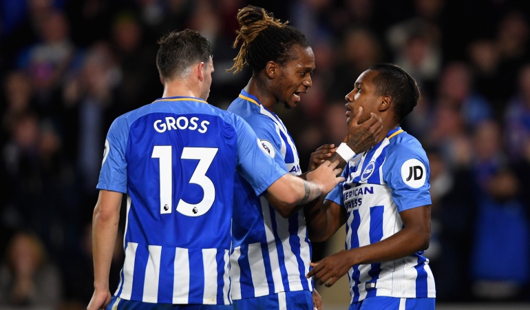 José Heriberto Izquierdo: José Izquierdo anotó su segundo gol en Premier en el empate del Brighton