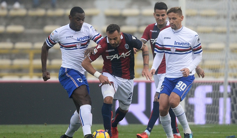Duván Zapata: Duván Zapata jugó todo el partido en la caída de la Sampdoria