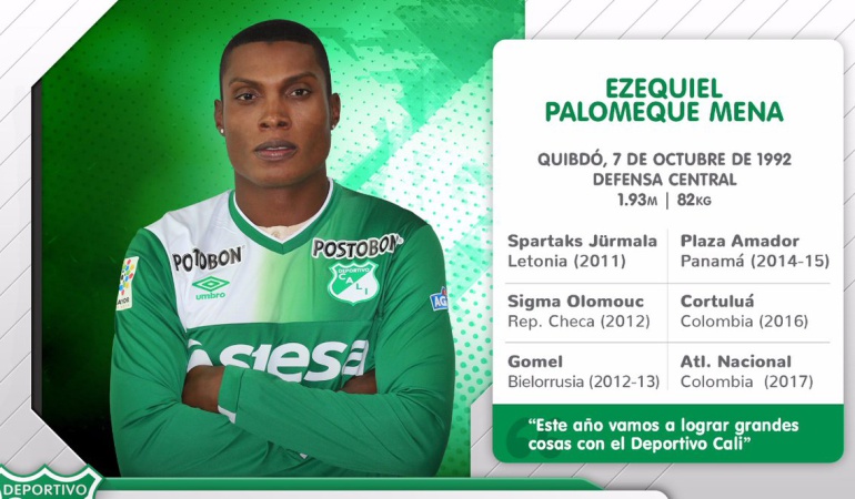 Ezequiel Palomeque, nuevo jugador del Deportivo Cali