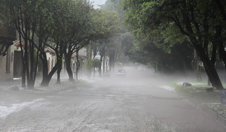 Granizada Bogotá: En imágenes: Fuerte granizada en Bogotá