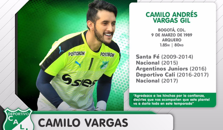 Camilo Vargas: Deportivo Cali oficializó la llegada de Camilo Vargas