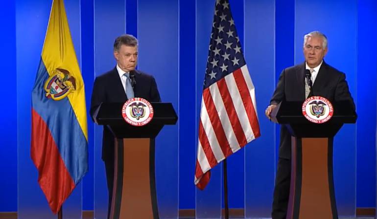 Rex Tillerson, secretario de estado de Estados Unidos: EE.UU. seguirá ayudando a Colombia en lucha contra narcotráfico