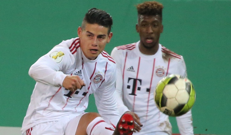 copa de alamenia james bayern: Con James, Bayern avanza a la semifinal de la Copa alemana