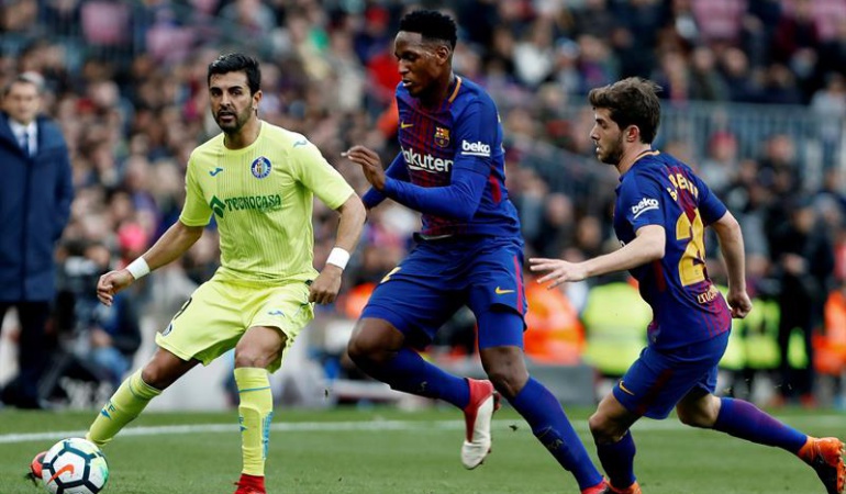 Yerry Mina Ernesto Valverde FC Barcelona: Estoy contento con Mina y Digne, era una papeleta difícil: Valverde