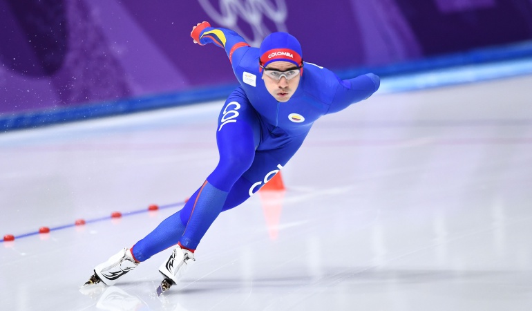 Pedro Causil PyeongChang: Pedro Causil terminó 20 en la final de patinaje de velocidad de PyeongChang