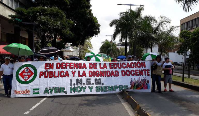 protestas de docentes