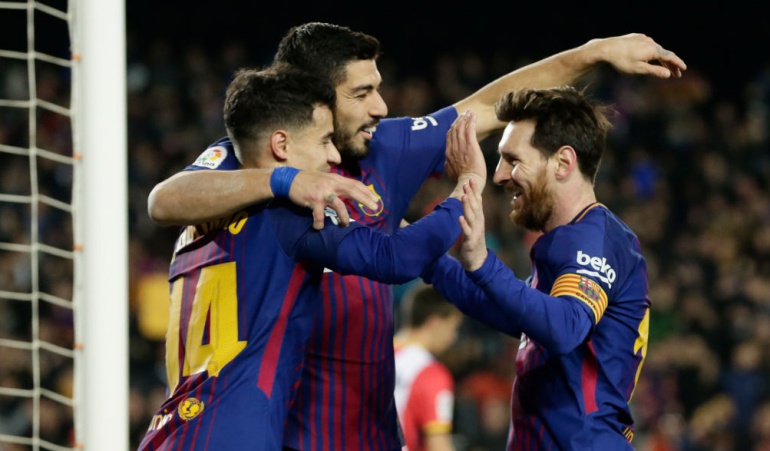 Barcelona Girona: Sin Yerry Mina, Barcelona goleó 6-1 al Girona