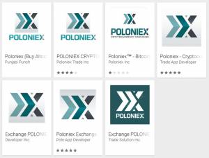 La falsa aplicación Poloniex en Google Play. La falsa aplicación Poloniex en Google Play.