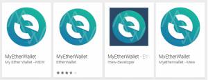 Las aplicaciones falsas de MyEtherWallet en Google Play Las aplicaciones falsas de MyEtherWallet en Google Play
