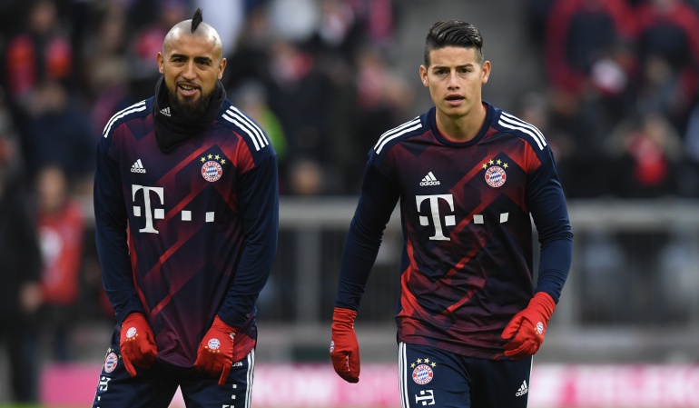 Arturo Vidal y James Rodríguez