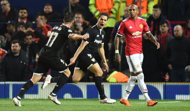 Manchester United Sevilla Liga de Campeones: Sorpresa en Old Trafford: Sevilla, con Muriel, eliminó al Manchester United