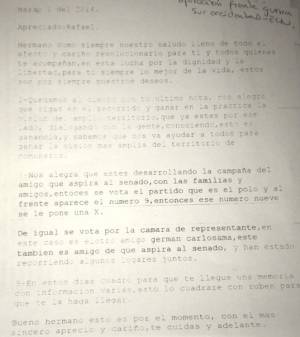 La carta que enreda a dos congresistas con el ELN