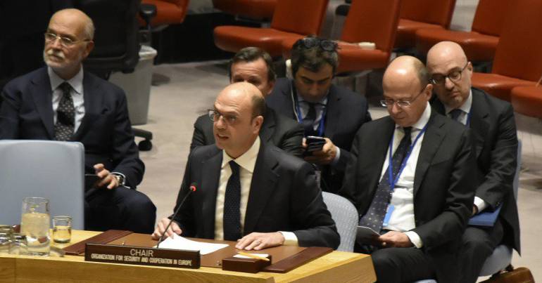 El ministro de Relaciones Exteriores y Cooperación Internacional de Italia, Angelino Alfano.