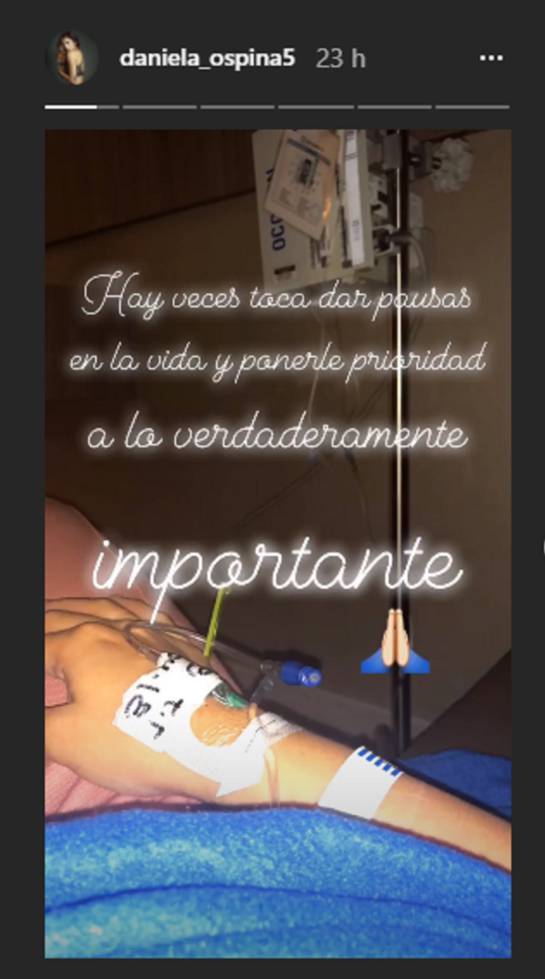 El estado de salud de Daniela Ospina El estado de salud de Daniela Ospina