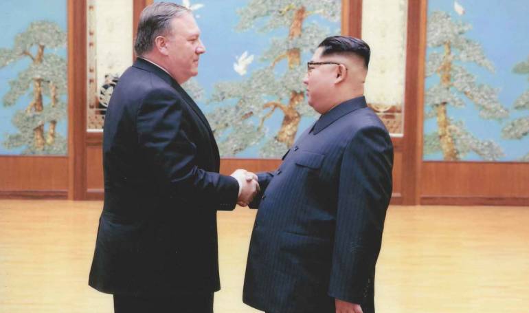 Casa Blanca: La Casa Blanca publicó imágenes del encuentro de Pompeo y Kim Jong Un