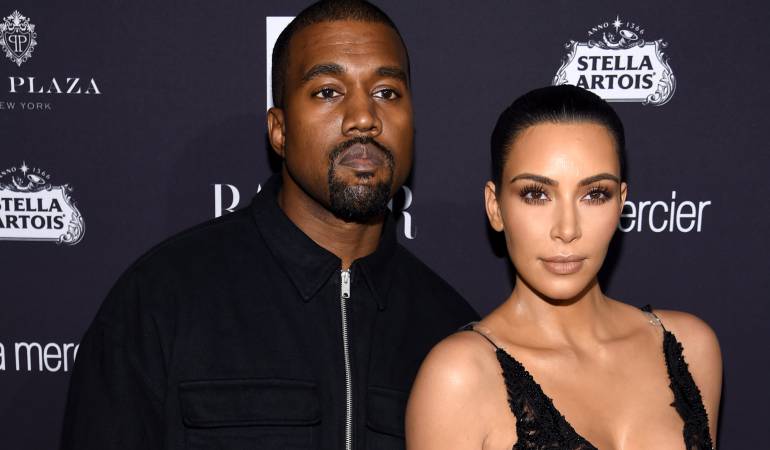 Kanye West y Kim Kardashian.
