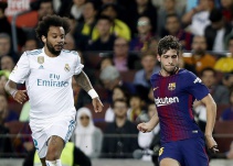 Sergi Roberto fue sancionado con 4 fechas por agredir a Marcelo
