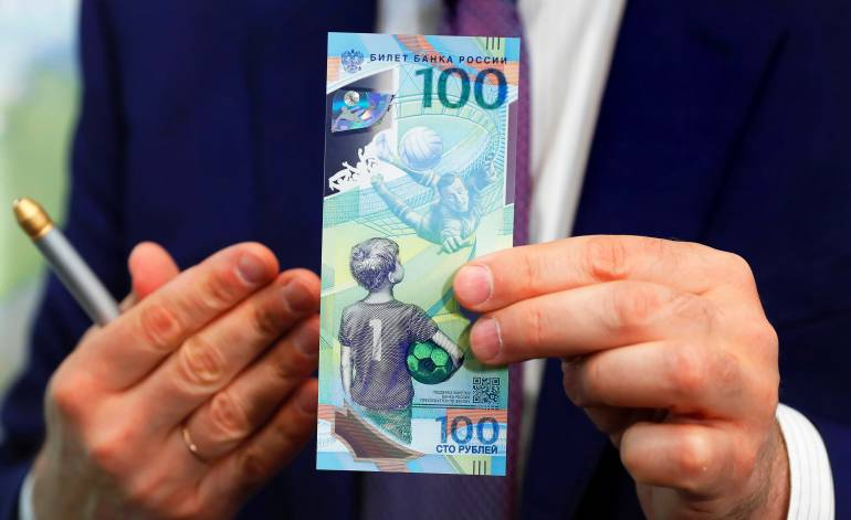 Mundial Rusia 2018: Banco Central ruso emite billete conmemorativo de la Copa Mundial