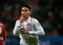 Golazo de James al Leverkusen, nominado al mejor de la Bundesliga