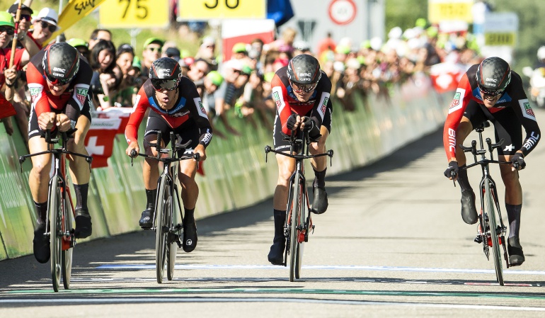 Vuelta a Suiza Nairo Quinana Fernando Gaviria: El BMC Racing ganó la contrarreloj de equipos en la Vuelta a Suiza