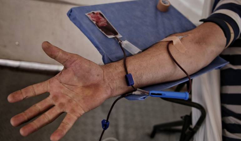de donación de sangre.