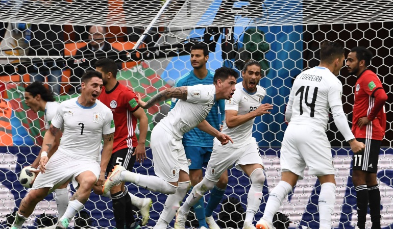 Mundial de Rusia 2018 Egipto Uruguay Mohamed Salah Luis Suárez: Giménez le da los 3 primeros puntos a Uruguay en Rusia 2018