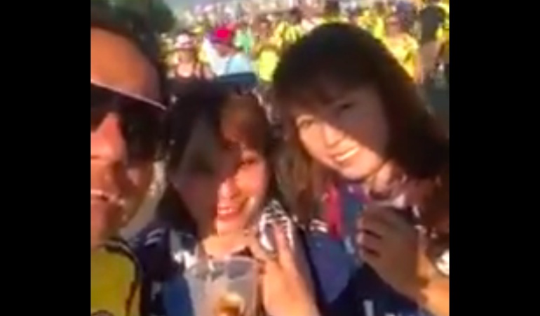 Colombianos insultan japonesas Mundial de Rusia 2018 Selección Colombia: Aficionados colombianos que se encuentran en Rusia ofendieron a japoneses