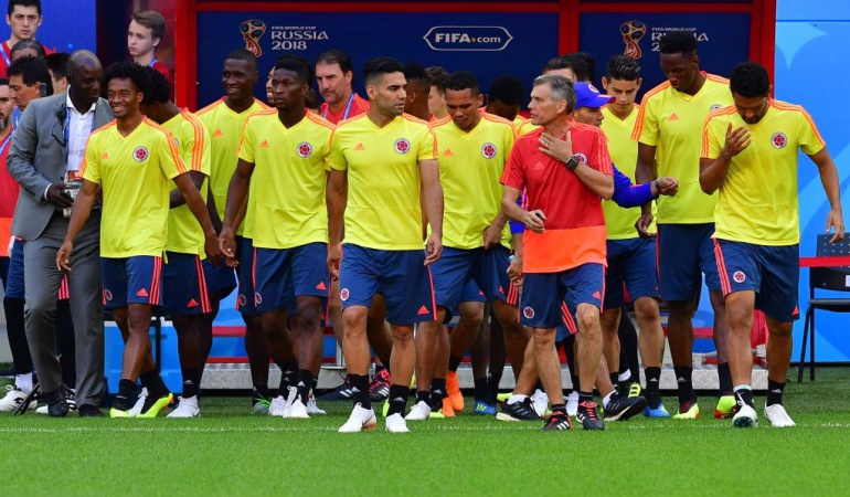 Pékerman entrenamiento Colombia Polonia: Colombia probó un 11 con variantes este sábado en práctica previa a Polonia