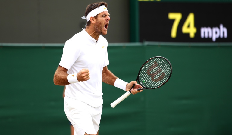Juan Martín Del Potro: Del Potro clasificó a cuartos de final de Wimbledon y jugará ante Nadal