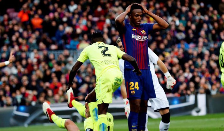 Yerry Mina sólo piensa en quedarse en el Barcelona