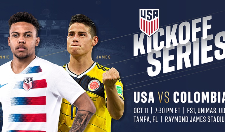 Selección Colombia, Selección Estados Unidos: Selección Colombia y Estados Unidos jugarán un amistoso el 11 de octubre