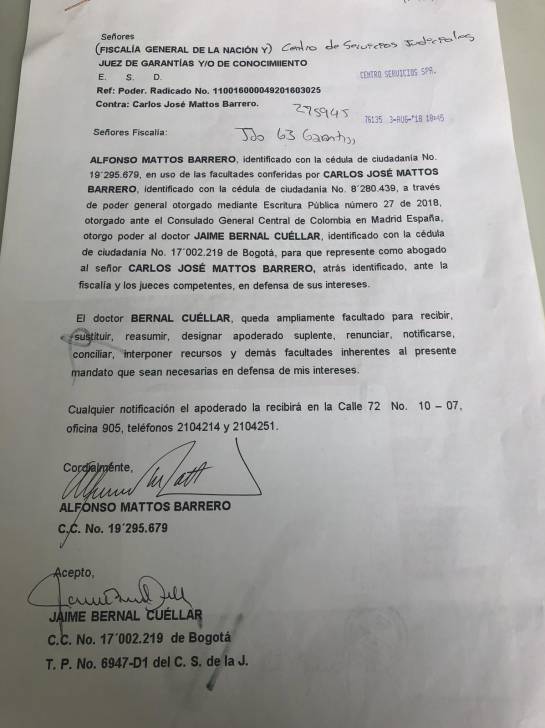 Depresión Carlos Mattos: Por depresión Carlos Mattos no asistió a la imputación de cargos Depresión Carlos Mattos: Por depresión Carlos Mattos no asistió a la imputación de cargos