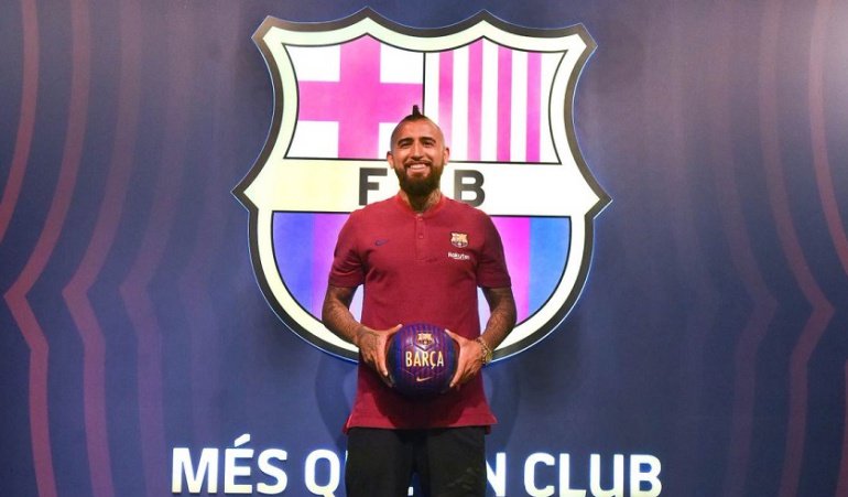 Arturo Vida, Barcelona, España: Arturo Vidal: “Quiero ganar todos los títulos, a eso vengo”