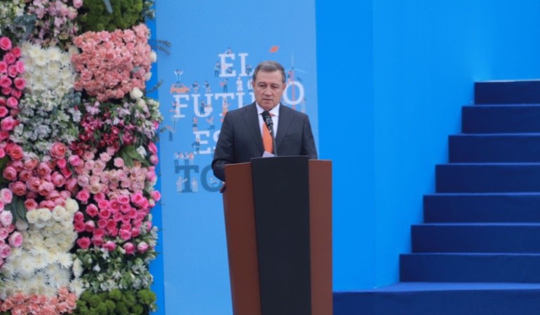 Discurso del presidente del senado Ernesto Macias