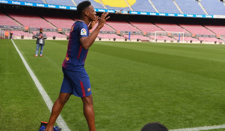 Yerry Mina Barcelona: Mina: "Se que jugué muy poco, espero sacarme la espina del Barca algún día"