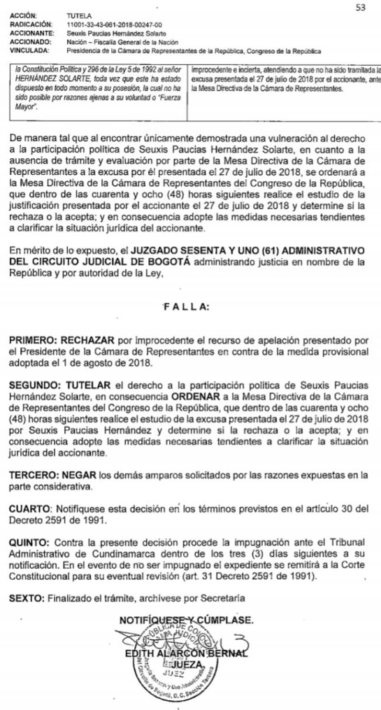 Jesús Santrich.: Ultimátum al Congreso para resolver posesión de Jesús Santrich Jesús Santrich.: Ultimátum al Congreso para resolver posesión de Jesús Santrich