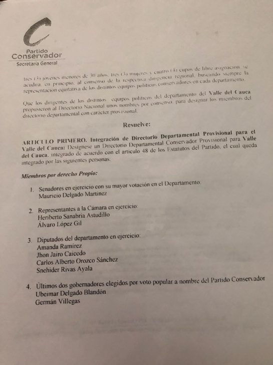 Nuevo CNE en Colombia: Conservatismo eligió a un candidato al CNE que estaría inhabilitado Nuevo CNE en Colombia: Conservatismo eligió a un candidato al CNE que estaría inhabilitado