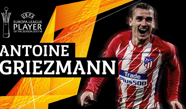 Antoine Griezmann Liga de Europa mejor: Antoine Griezmann, elegido mejor jugador de la Liga de Europa
