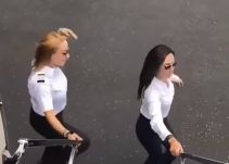 Pilotos practican 'Kiki Challenge' en un avión