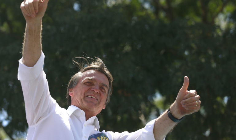 Candidato presidencial Jair Bolsonaro