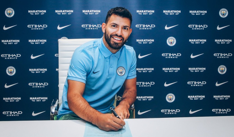 Sergio Agüero renovación: El 'Kun' Agüero renovó con el Manchester City hasta el 2021