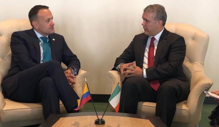 Irlanda y Colombia.: Irlanda abrirá "muy pronto" una embajada en Colombia, dice presidente Duque