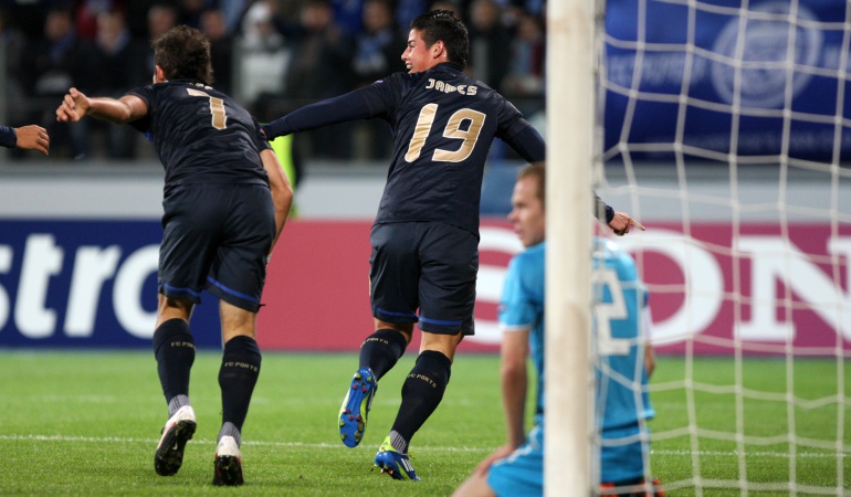 Gol James Rodríguez Porto Champions: Un día como hoy, hace siete años, James marcó su primer gol en Champions