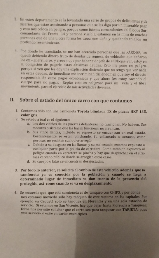 Seguridad exguerrilleros: Fabián Ramírez pide a la UNP que le asignen de nuevo escoltas Seguridad exguerrilleros: Fabián Ramírez pide a la UNP que le asignen de nuevo escoltas