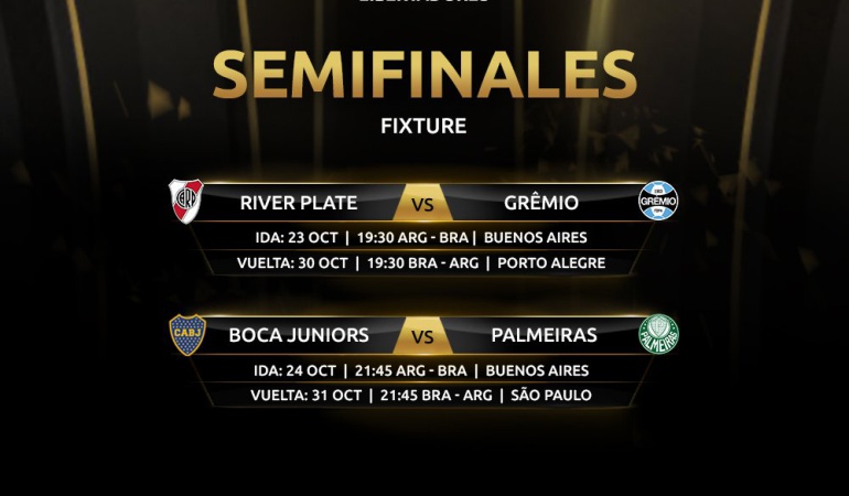 semifinal libertadores horarios: Conmebol definió horarios para la semifinal de la Copa Libertadores