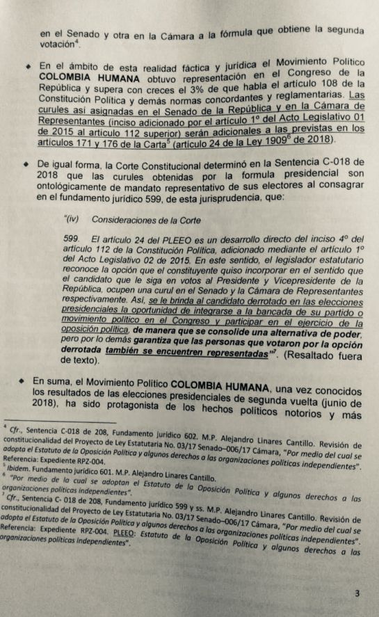 Gustavo Petro: Colombia Humana vuelve a pedir personería jurídica al CNE Gustavo Petro: Colombia Humana vuelve a pedir personería jurídica al CNE