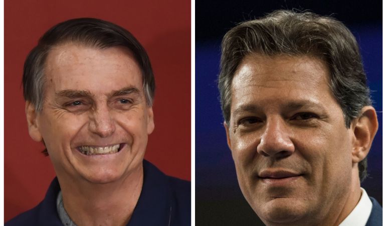 Jair Bolsonaro y Fernando Haddad